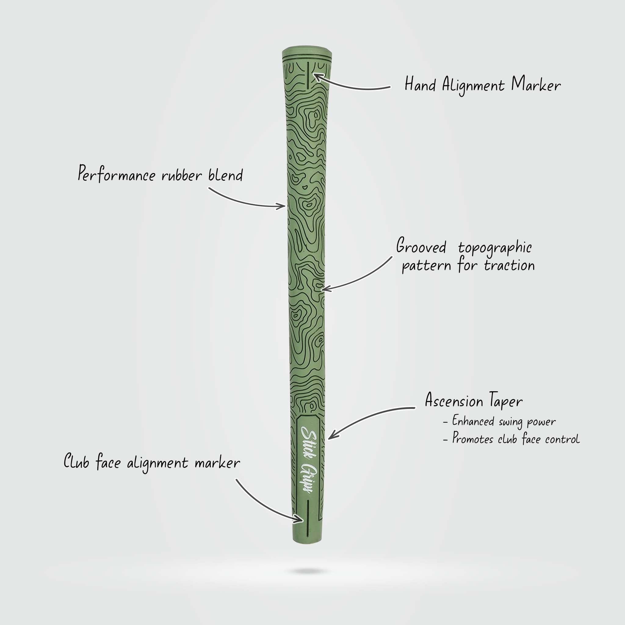Stick Grips Topo Golf Grip – Standard & Midsize