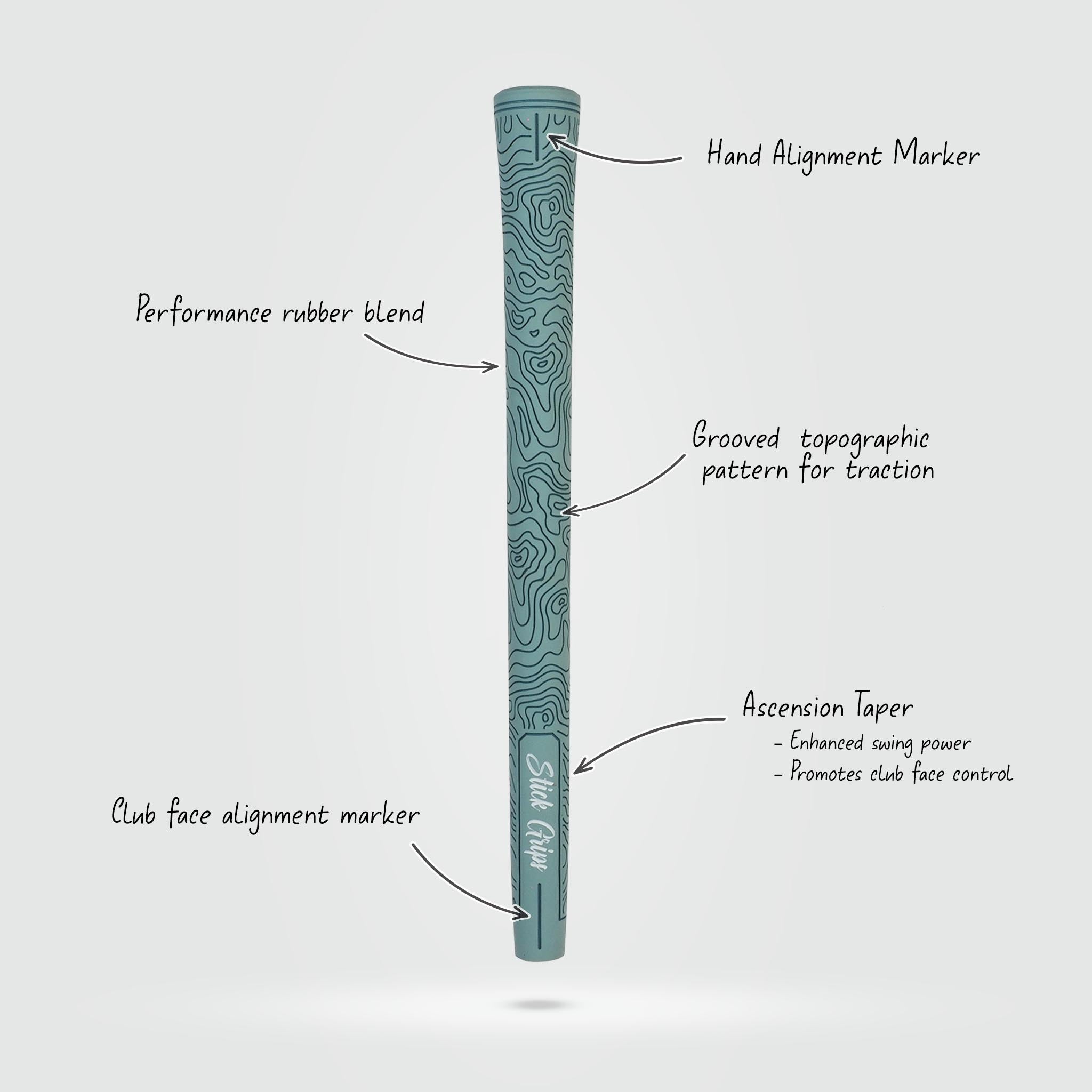Stick Grips Topo Golf Grip – Standard & Midsize