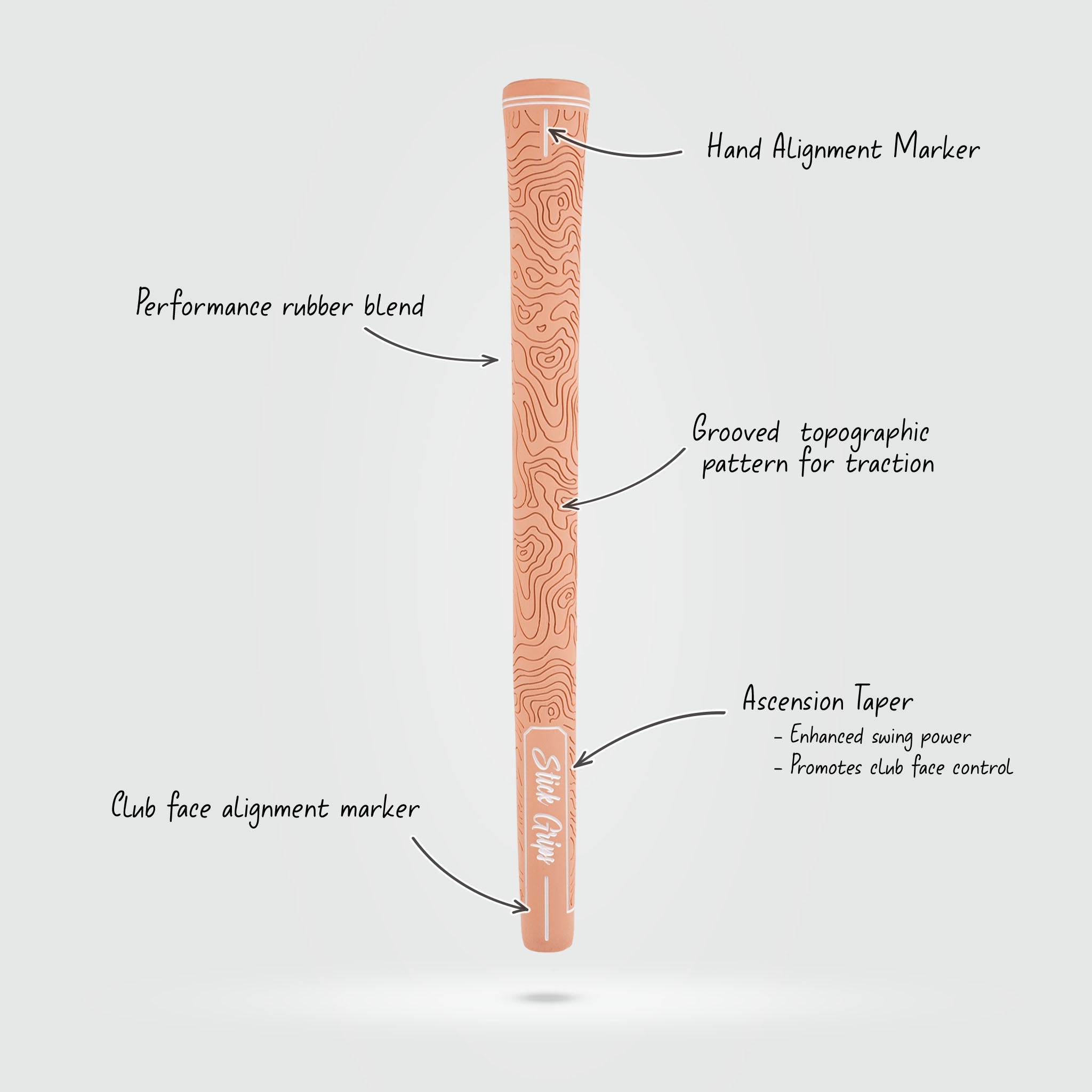 Stick Grips Topo Golf Grip – Standard & Midsize